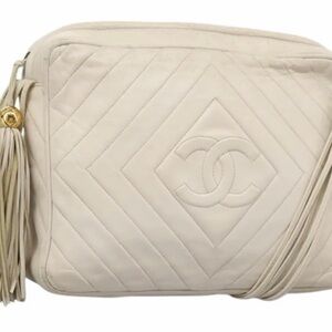 vintage Chanel quilted lambskin leather camera bag